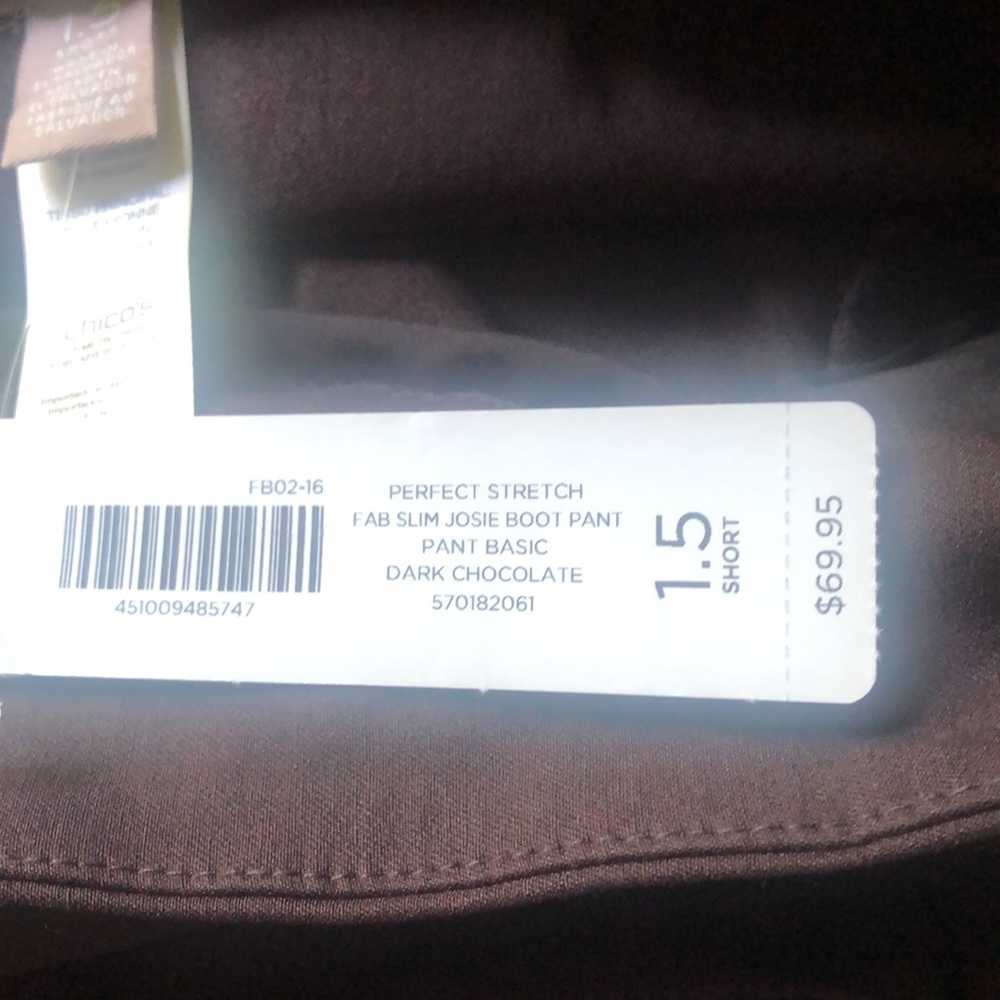 Fabulously Slimming Perfect Stretch By Chico’s size 1.5 Pants - Picture 9 of 9